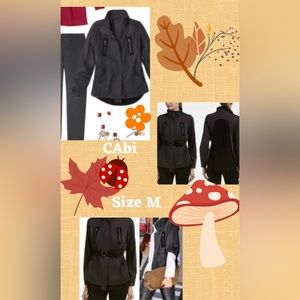 CAbi #3184 Love Carol Collection Grey/ Blk Belted Jacket